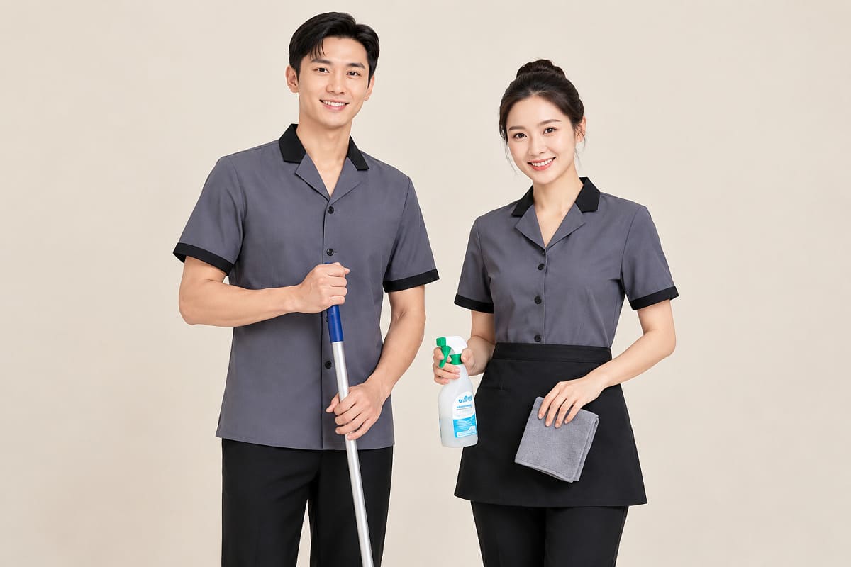 Đồng phục tạp vụ hướng đến sự gọn gàng, lịch sự