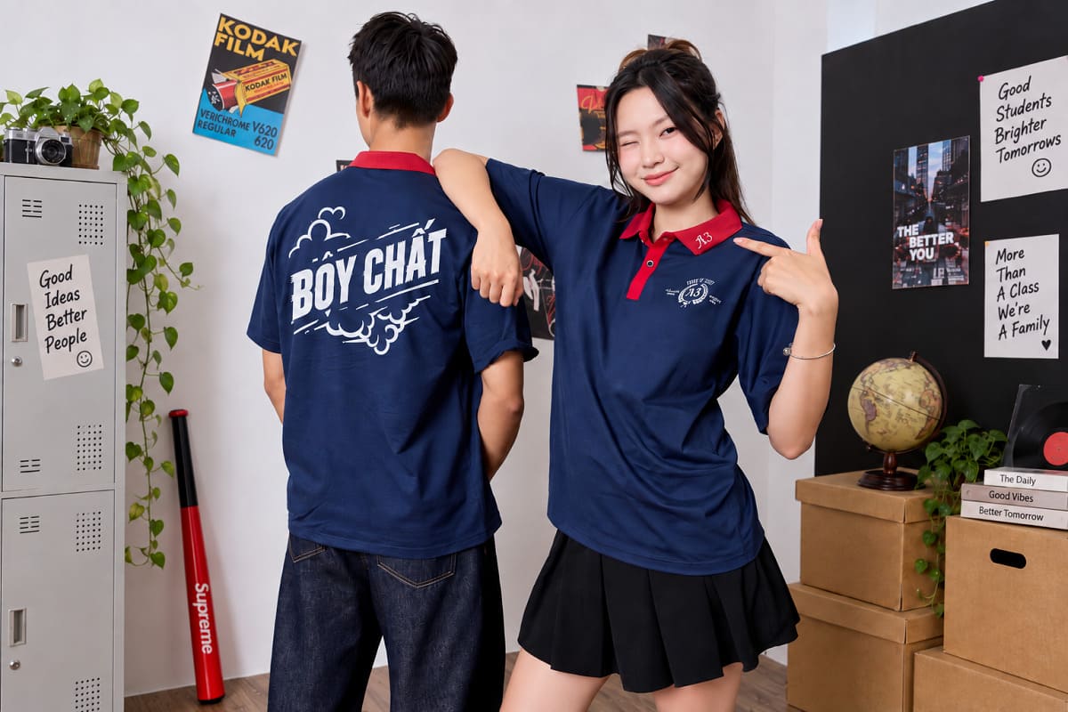 Mẫu áo lớp in tên thành viên đẹp | Đặt may áo lớp in tên riêng
