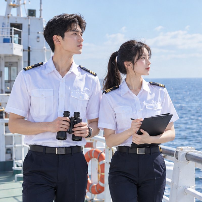 Áo sơ mi ngắn tay kết hợp quần dài tạo sự gọn gàng, thuận tiện khi làm việc trong thời tiết nóng