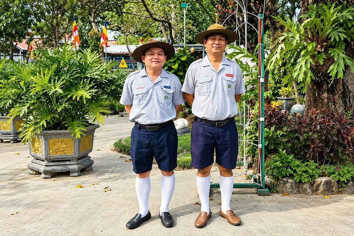 Đồng phục Huynh trưởng sử dụng áo tay ngắn, quần short