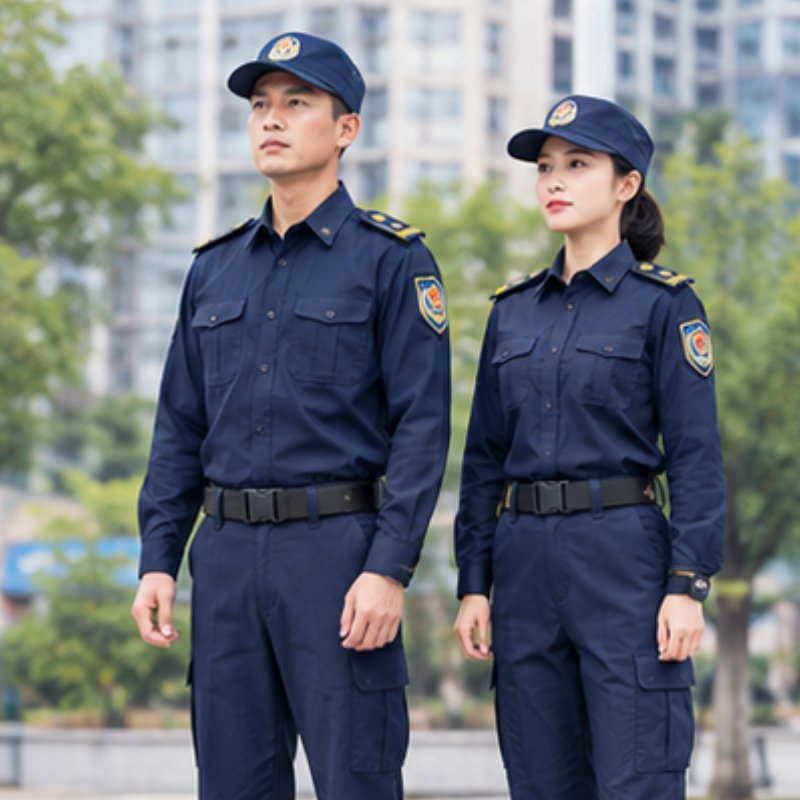 Tổng thể đồng phục trật tự đô thị với phụ kiện được bố trí thống nhất
