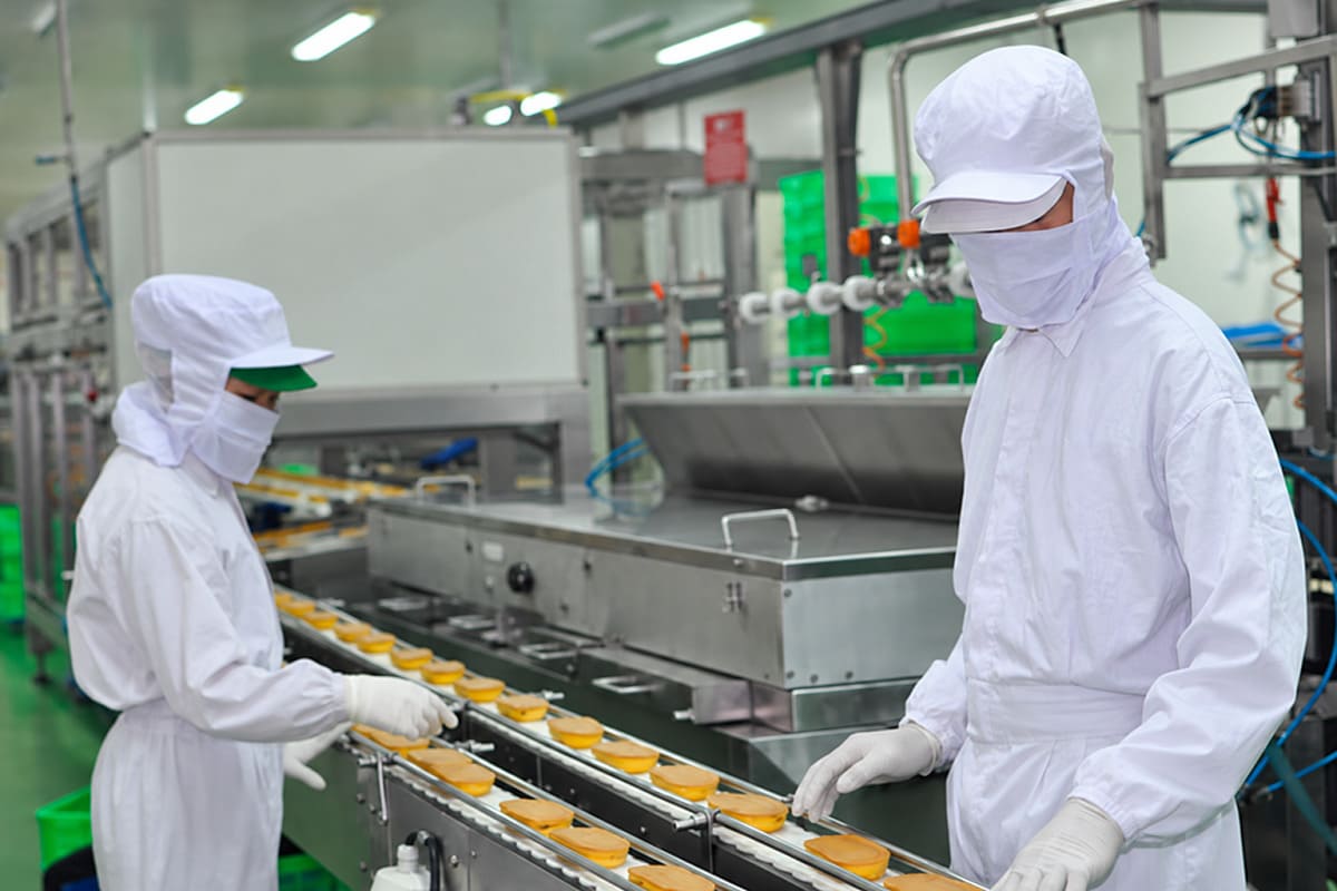 Trang phục nhân viên nhà máy sản xuất bánh kẹo ưu tiên kiểu dáng gọn gàng